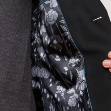 Load image into Gallery viewer, Black Slim Fit Two Button Suit Jacket