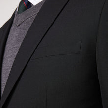 Load image into Gallery viewer, Black Slim Fit Two Button Suit Jacket