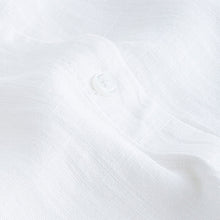 Load image into Gallery viewer, White Linen Blend Button Down Relaxed Sleeve Top