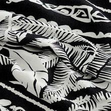 Load image into Gallery viewer, Black Border Print Wide Leg Trousers With Linen