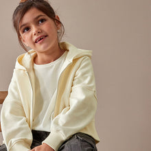 Load image into Gallery viewer, Cream Neutral Zip Through Hoodie (3-12yrs)