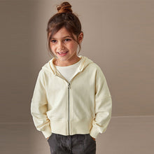 Load image into Gallery viewer, Cream Neutral Zip Through Hoodie (3-12yrs)