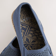 Load image into Gallery viewer, Navy Blue Mesh Espadrilles
