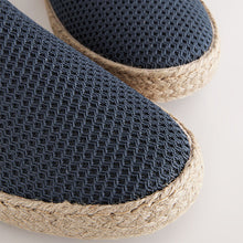 Load image into Gallery viewer, Navy Blue Mesh Espadrilles