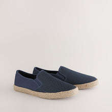 Load image into Gallery viewer, Navy Blue Mesh Espadrilles