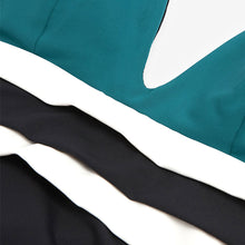 Load image into Gallery viewer, Teal Green Colourblock Plunge Tummy Shaping Control Swimsuit
