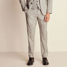 Load image into Gallery viewer, Neutral Slim Fit Herringbone Suit Trousers