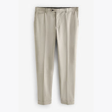 Load image into Gallery viewer, Neutral Slim Fit Herringbone Suit Trousers