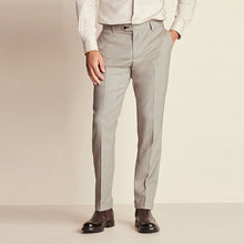 Load image into Gallery viewer, Neutral Slim Fit Herringbone Suit Trousers