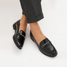 Load image into Gallery viewer, Black Patent Forever Comfort® Hardware Loafers