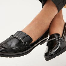 Load image into Gallery viewer, Black Patent Forever Comfort® Hardware Loafers