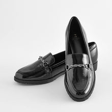 Load image into Gallery viewer, Black Patent Forever Comfort® Hardware Loafers