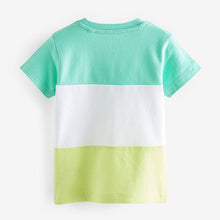 Load image into Gallery viewer, Green/Yellow Short Sleeve Colourblock T-Shirt