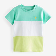 Load image into Gallery viewer, Green/Yellow Short Sleeve Colourblock T-Shirt