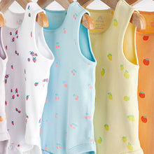 Load image into Gallery viewer, Multi 5 Pack Vest Baby Bodysuits