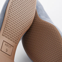 Load image into Gallery viewer, Blue Forever Comfort® Round Toe Leather Ballerina Shoes