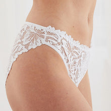 Load image into Gallery viewer, White High Leg Comfort Lace Knickers