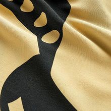 Load image into Gallery viewer, Citrine Yellow Abstract Long Sleeve Midi Column Dress