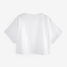 Load image into Gallery viewer, White Boxy Short Sleeve Basic T-Shirt (3-12yrs)