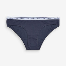 Load image into Gallery viewer, Pink/ Blue Stripe Bikini Fit  Cotton Rich Logo Knickers 4 Pack