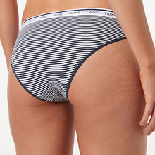 Load image into Gallery viewer, Pink/ Blue Stripe Bikini Fit  Cotton Rich Logo Knickers 4 Pack
