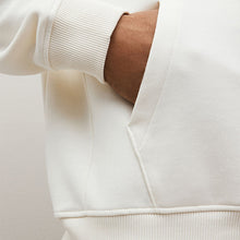 Load image into Gallery viewer, Ecru White Jersey Cotton Rich Overhead Hoodie
