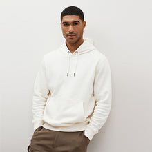 Load image into Gallery viewer, Ecru White Jersey Cotton Rich Overhead Hoodie
