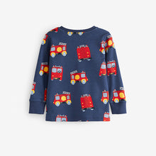 Load image into Gallery viewer, Red / Blue Emergency Vehicules Snuggle Pyjamas 3 Pack (12mths-6yrs)