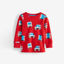 Load image into Gallery viewer, Red / Blue Emergency Vehicules Snuggle Pyjamas 3 Pack (12mths-6yrs)