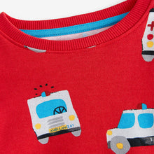 Load image into Gallery viewer, Red / Blue Emergency Vehicules Snuggle Pyjamas 3 Pack (12mths-6yrs)