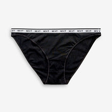 Load image into Gallery viewer, Monochrome Hight Leg Cotton Rich Logo Knickers 4 Pack