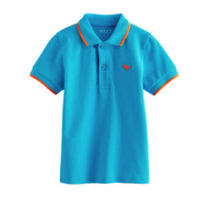 Load image into Gallery viewer, Turquoise Blue Short Sleeve Polo Shirt