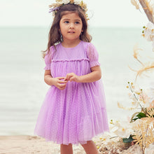 Load image into Gallery viewer, Lilac Purple Mesh Party Dress (3mths-5-6yrs)