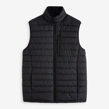 Load image into Gallery viewer, Black Shower Resistant Lightweight Puffer Gilet