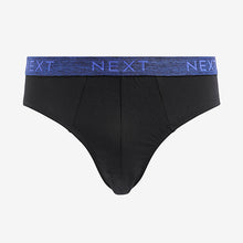 Load image into Gallery viewer, Black Marl Waistband 4 pack Cotton Rich Briefs
