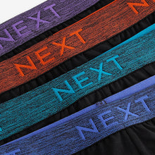 Load image into Gallery viewer, Black Marl Waistband 4 pack Cotton Rich Briefs
