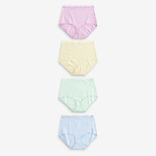 Load image into Gallery viewer, Pastel Colours Full Brief Cotton Rich Logo Knickers 4 Pack