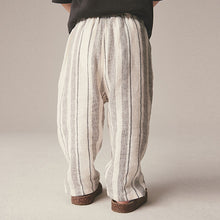 Load image into Gallery viewer, Stripe Loose Fit Pull-On Linen Blend Trousers