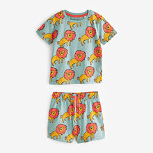 Load image into Gallery viewer, Bright Animal Short Sleeve 3 Pack Pyjama Set