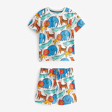 Load image into Gallery viewer, Bright Animal Short Sleeve 3 Pack Pyjama Set