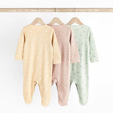 Load image into Gallery viewer, Multi Baby Cotton Sleepsuits 3 Pack (0-1.5-2yrs)