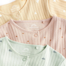 Load image into Gallery viewer, Multi Baby Cotton Sleepsuits 3 Pack (0-1.5-2yrs)