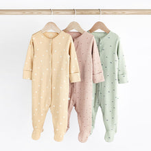 Load image into Gallery viewer, Multi Baby Cotton Sleepsuits 3 Pack (0-1.5-2yrs)