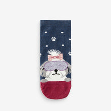 Load image into Gallery viewer, Grey/Purple Dog Spa Trainer Socks 4 Pack