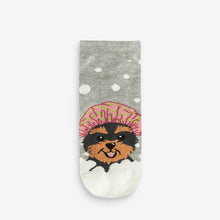 Load image into Gallery viewer, Grey/Purple Dog Spa Trainer Socks 4 Pack