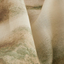 Load image into Gallery viewer, Green Scenic Print Sheer Long Sleeve Oversized Shirt