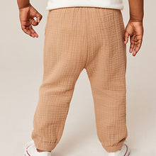 Load image into Gallery viewer, Tan Brown Soft Textured Cotton Trousers