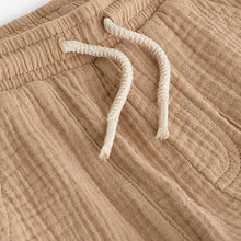 Load image into Gallery viewer, Tan Brown Soft Textured Cotton Trousers