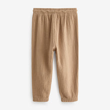 Load image into Gallery viewer, Tan Brown Soft Textured Cotton Trousers