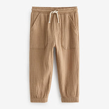 Load image into Gallery viewer, Tan Brown Soft Textured Cotton Trousers
